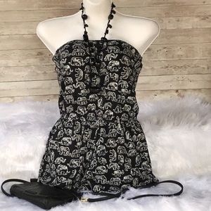 Forever 21 Strapless Elephant Romper